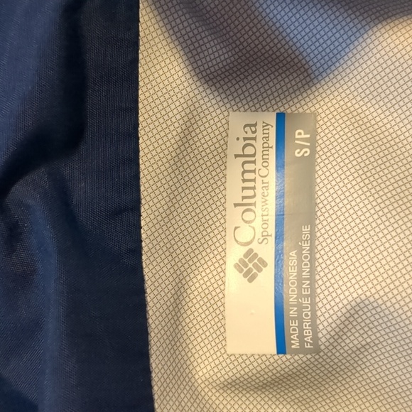 Small Columbia Out Dry blue and grey hybrid rain jacket - Picture 2 of 4